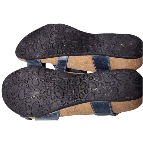 TAOS Trulie Navy Blue Leather Comfort Sandals Size EU 39 US 8 - Picture 5 of 7